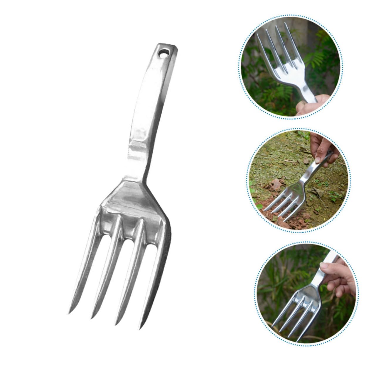 BESTonZON 5 Stück Gartenrechen Aluminiumlegierung Leicht und Vielseitig für Gartenarbeit zum Graben und Pflanzenpflege für und Outdoor Aktivitäten