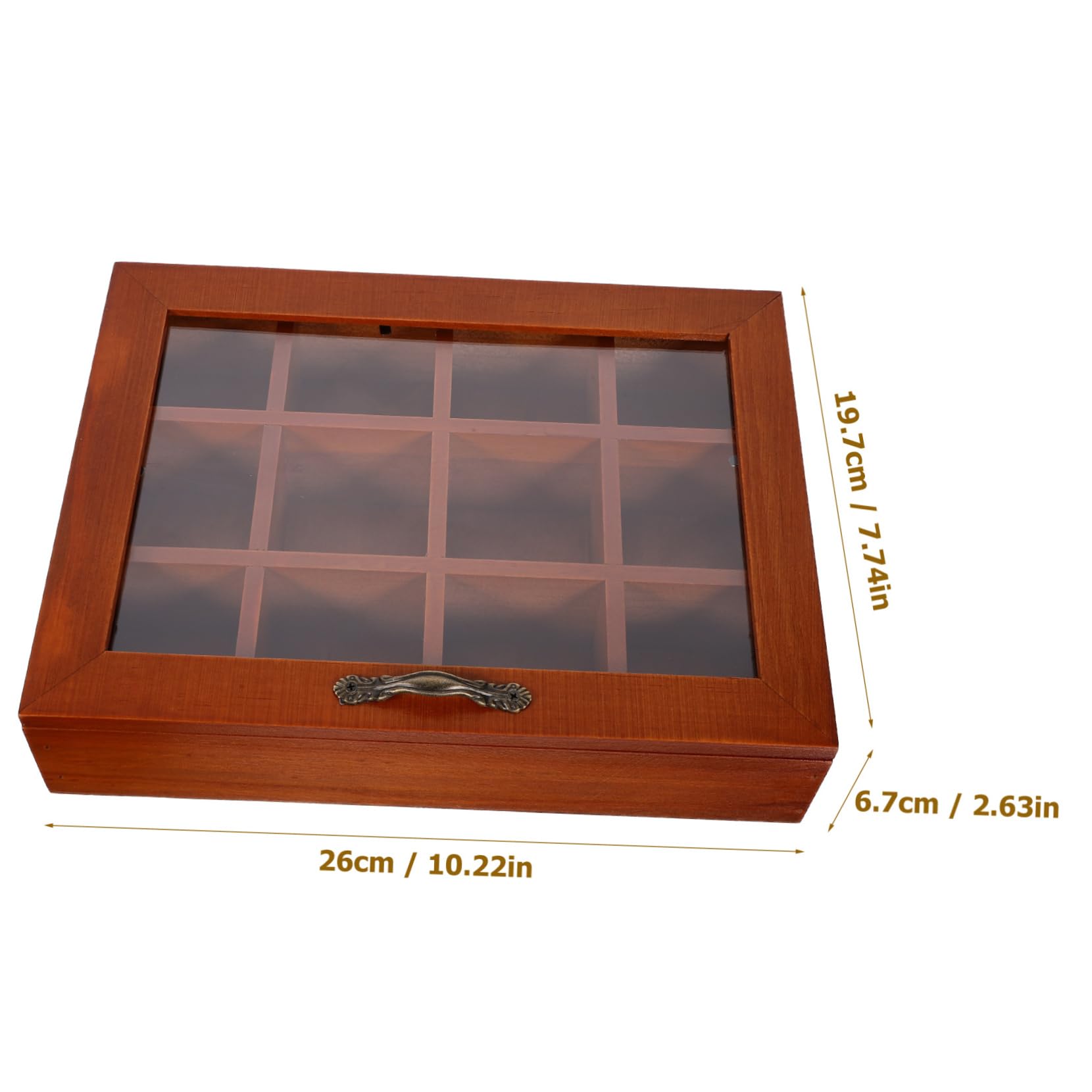 Teeaufbewahrungsbox und Tragbarem Design Eleganter Teebeutel Organizer mit 12 Fächern Transparentem Deckel für Küche und Wohnraum