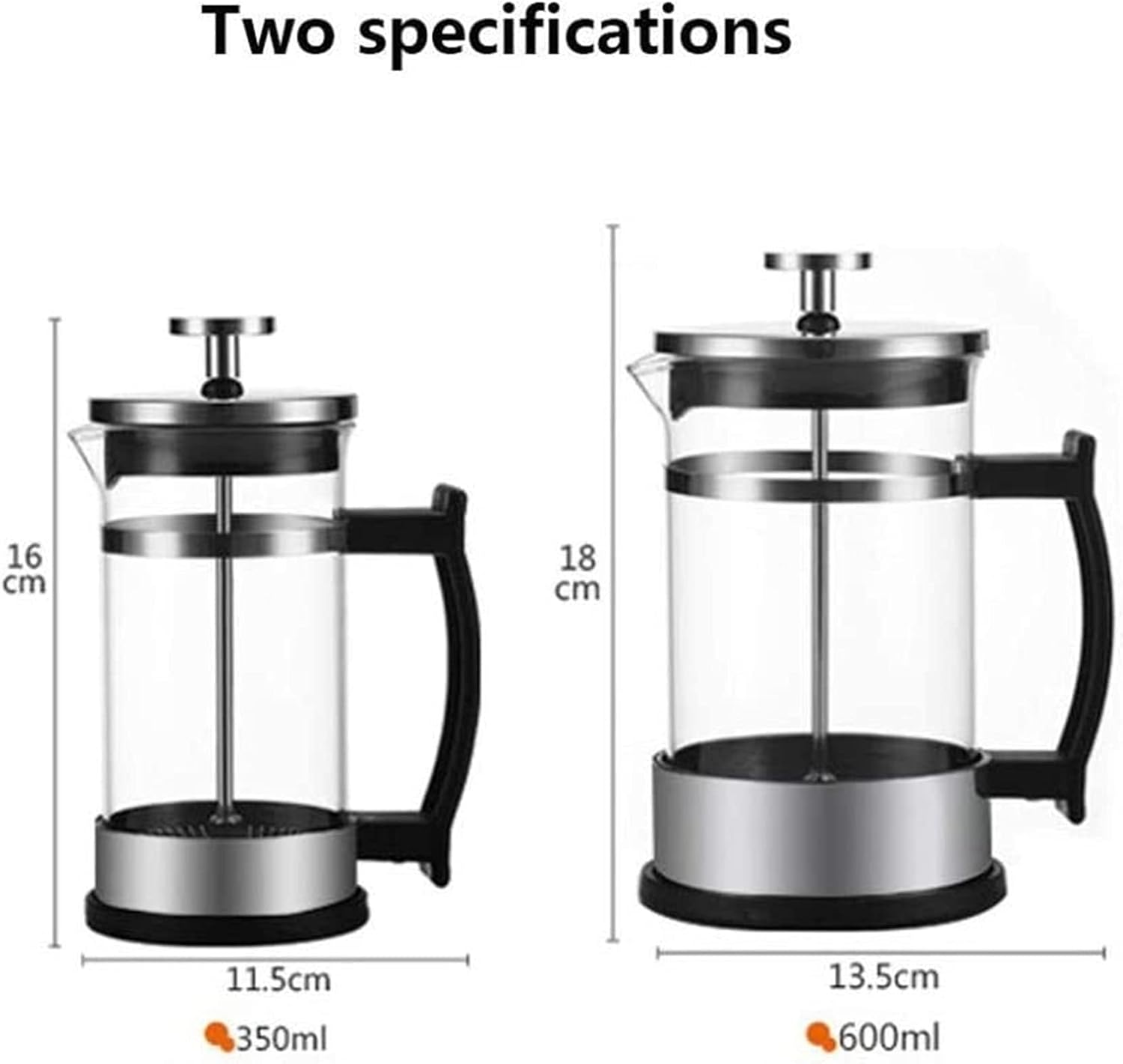 French Press Coffee Maker Glass 21 Oz,French Press Coffee Maker 600ml,French Press Black,French Press 21 Oz Glass,French Press Borosilicate Glass 0.6 Liter,Black French Press Coffee Maker