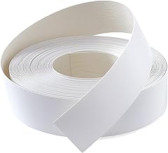 FAKILO Cinta de borde de PVC de 2 pulgadas x 50 pies, color blanco con adhesivo termofusible, cinta adhesiva prepegada para planchar para reparaciones de gabinetes de madera contrachapada y