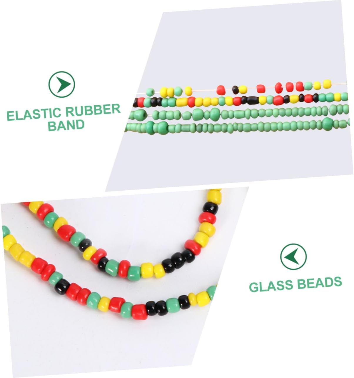 BESTYASH Handmade Bead Waist Chain Jewelry for Women Belly Waist Beads Body Chain Bikini Accessory Green Set