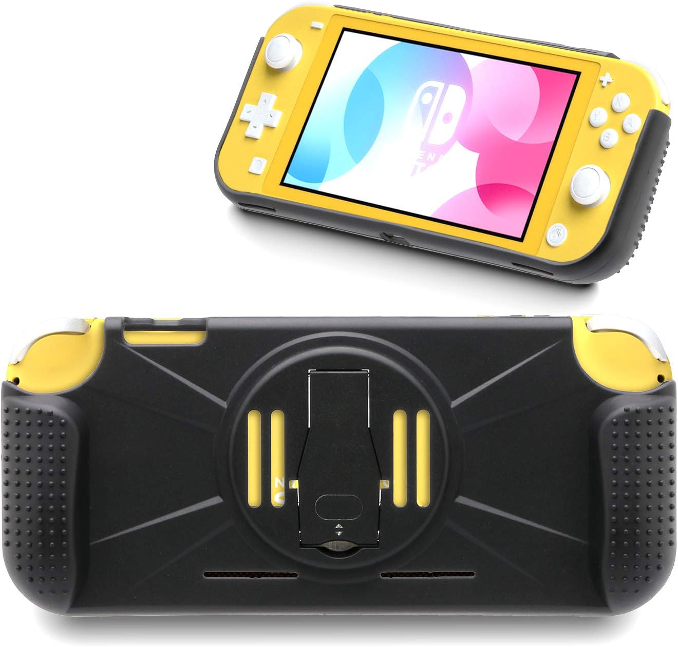 Hard Case Cover for Switch Lite with Built-in Kickstand - Black