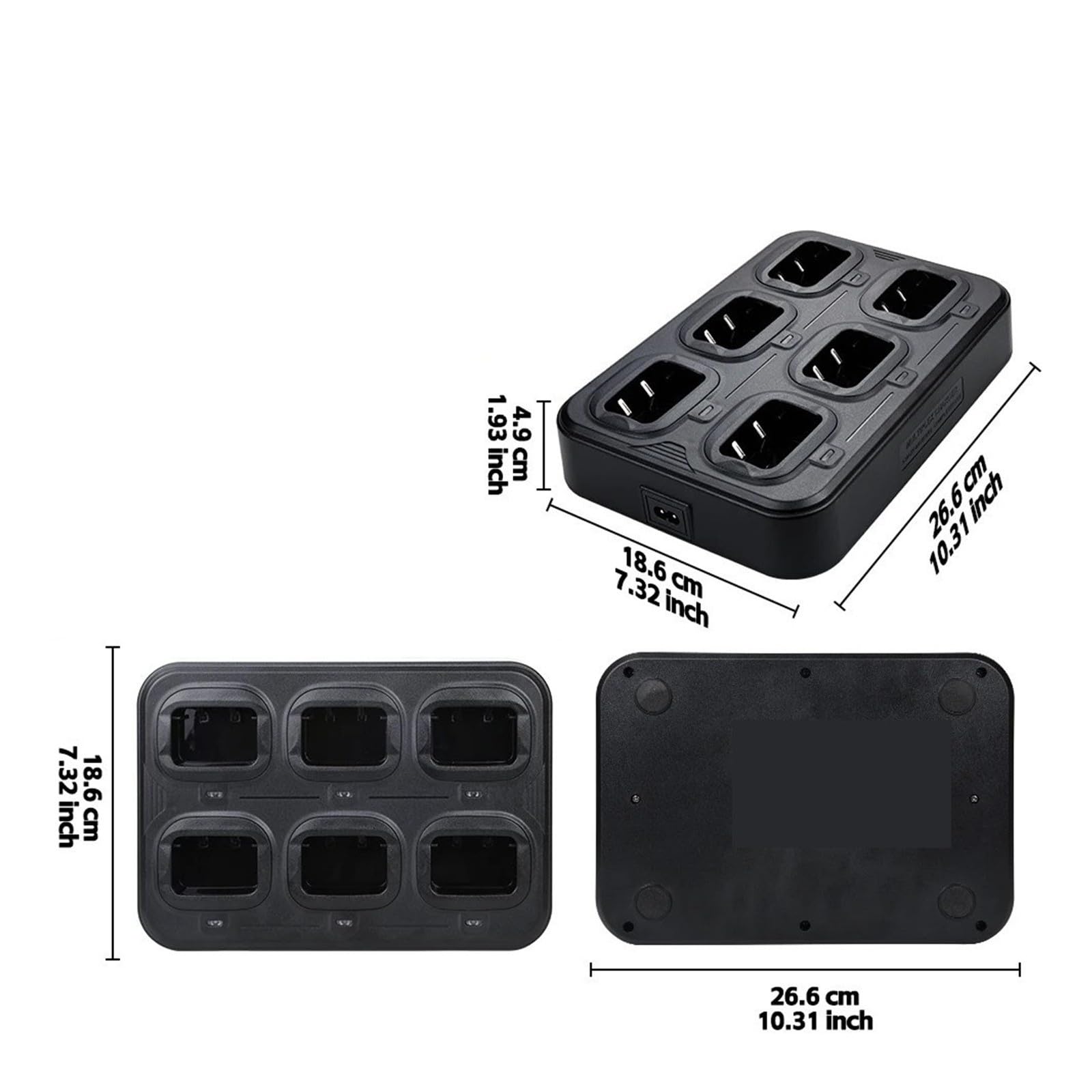 Cargador de Seis vías, Compatible con BAOFENG, Walkie Talkie