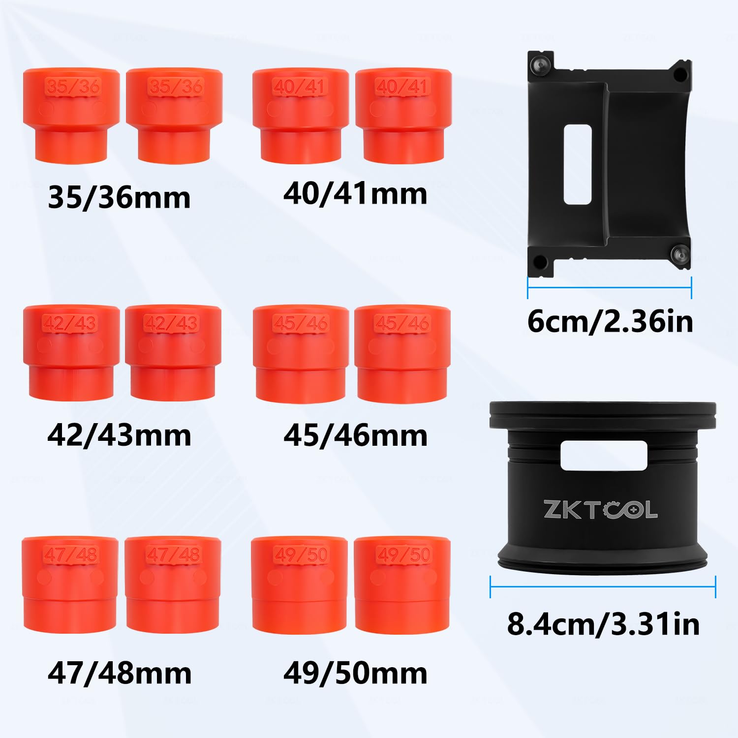 ZKTOOL Set di 14 guarnizioni per ammortizzatori per moto, strumento di installazione, driver per guarnizioni forcella per moto da 35 mm, 36 mm, 40 mm, 41 mm, 42 mm, 43 mm, 45 mm, 46 mm, 47 mm, 48 mm,