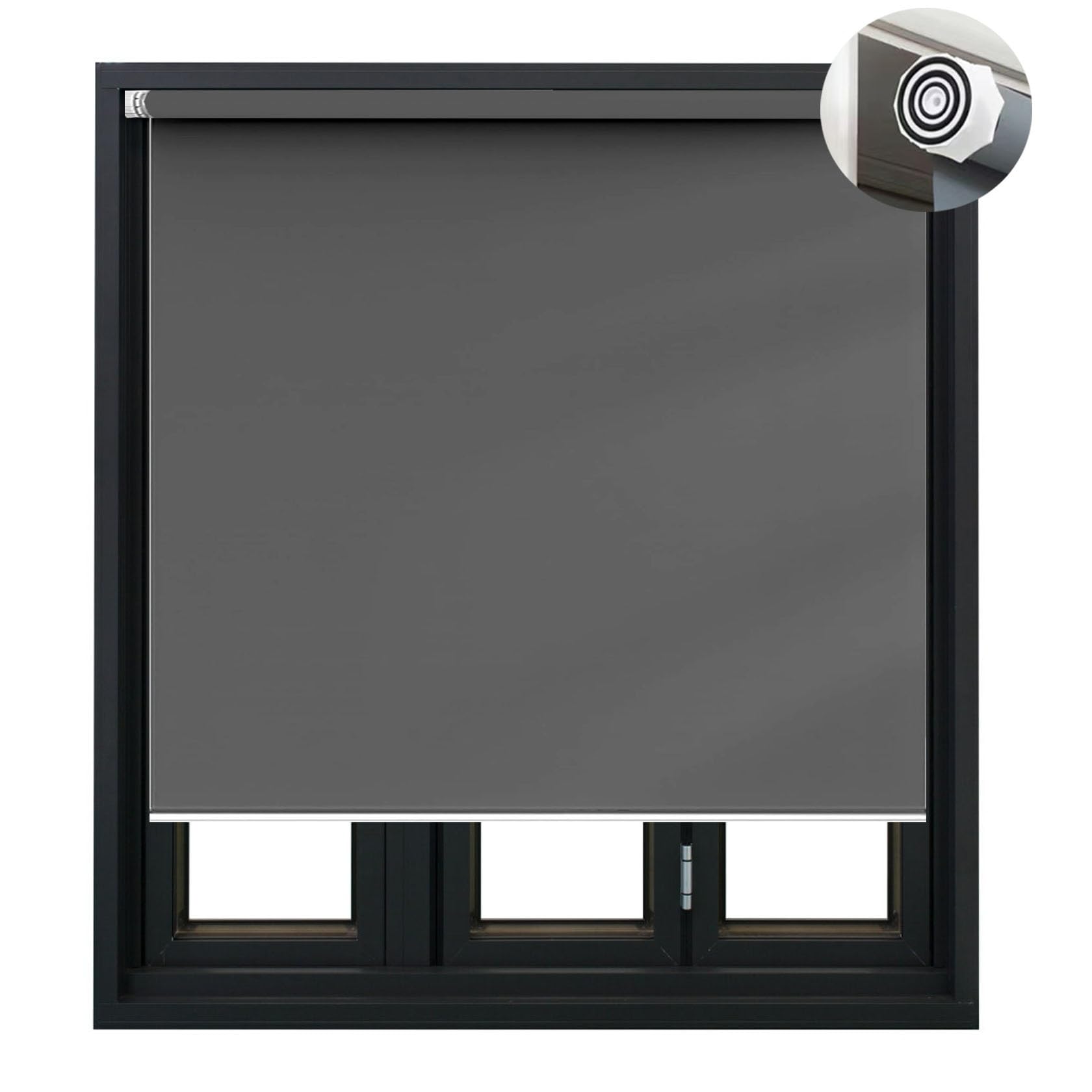 Amazon｜ロールスクリーン つっぱり式 60 x 170 cm 1級遮光 断熱 防音