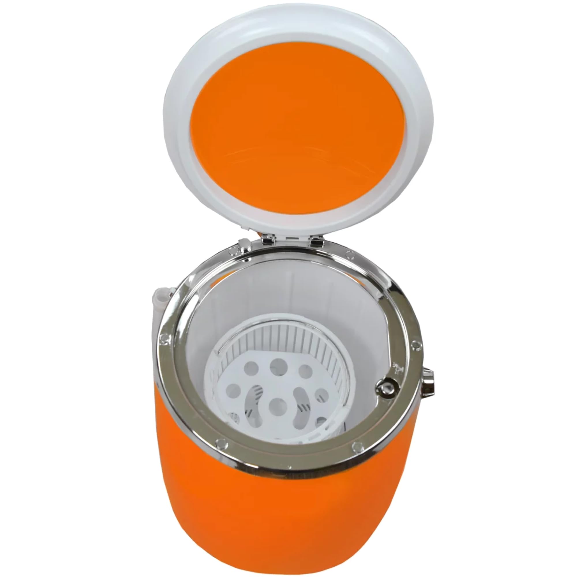 Syntrox Germany Campingwaschmaschine, 3,0 Kg Fassungsvermögen, Timer-Funktion, Geräuscharmer Betrieb, 380Watt (Orange)
