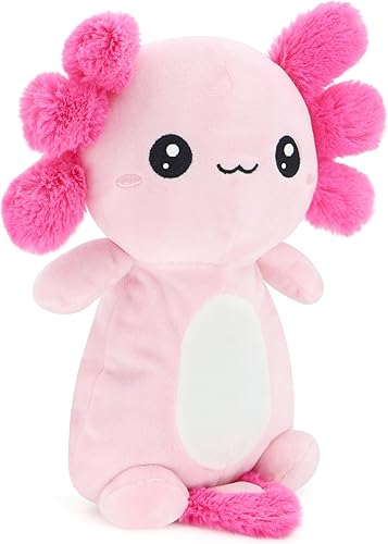 Miniatura 2 de Peluche de ajolotl, lindos animales de peluche de ajolote rosa, peluche suave kawaii, juguete de peluche de ajolote, regalo para decoración de niñas