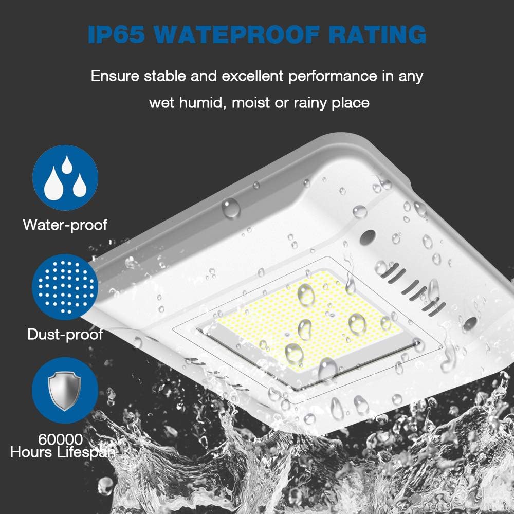 Flаѕh Dеаlѕ - 40% оƒƒ LED Canopy Light 150W ABODONG Gas Station Carport Ceiling Light [600W HID/HPS Equivalent] 120Lm/W 5000K Daylight White 100-277VAC IP65 Waterproof DLC-Qualified & ETL-Listed