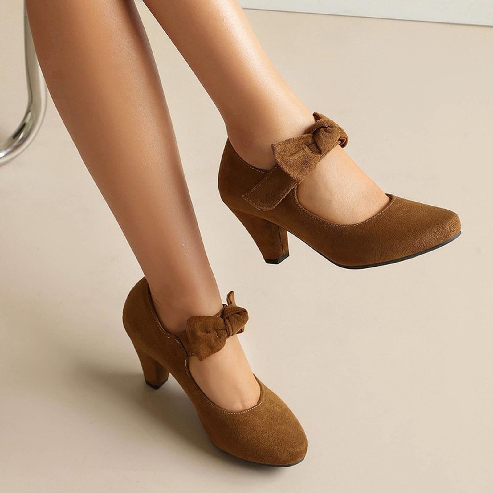 Elegantes Zapatos de tacón con para un Estilo clásico y, Ideales para otoño y para Conjuntos Informales en Festivales de, Mujer, cómodos y Modernos para Diario y Ocasiones