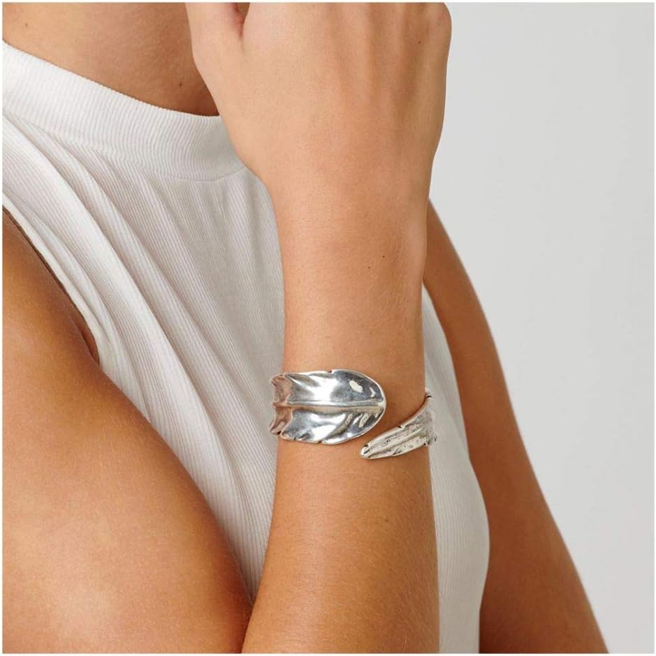 Uno de 50 PLUMA Bracelet, Sterling Silver-Plated, Rigid Design