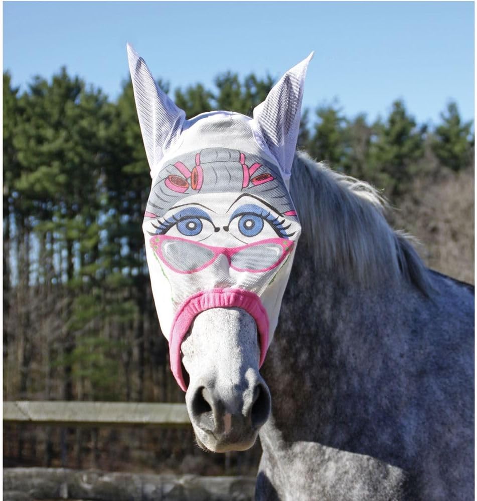 Schneiders Dura-Mesh Designer Fly Horse Masks | Fun Patterns & 70% UV Protection | Durable 1000D Mesh with Ear Coverage & Fleece Comfort