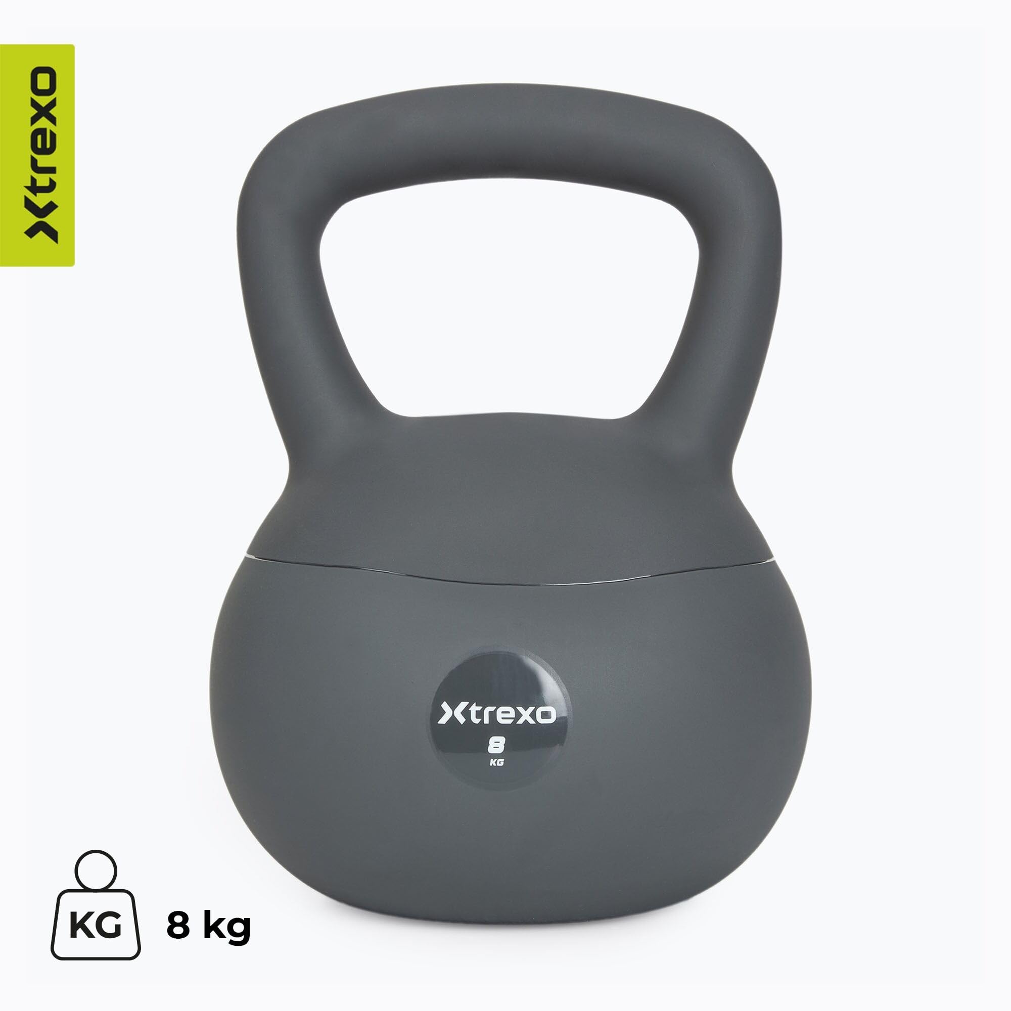 Soft Kettlebell 6-12 kg – przyjazna dla podłoża i cicha praca – syntetyczna osłona z materiałem wypełniającym – do treningu siłowego i funkcjonalnego w domu
