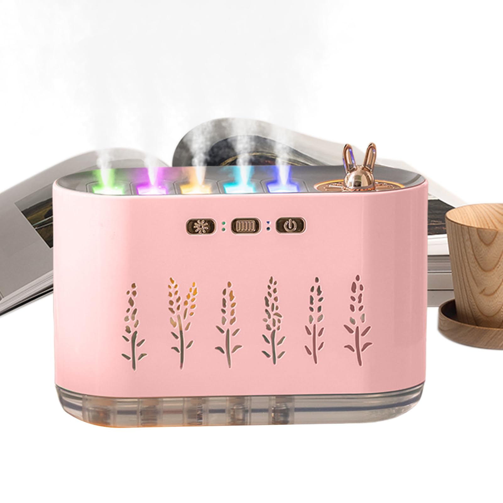 Umidificatori Per Camera Da Funzione Aromaterapia Grande Capacità Serbatoio | Umidificatore Da Scrivania A Fredda Con 7 Colorate Serbatoio D'Acqua 700 ml Grande Capacità, Aromaterapia, Stanz