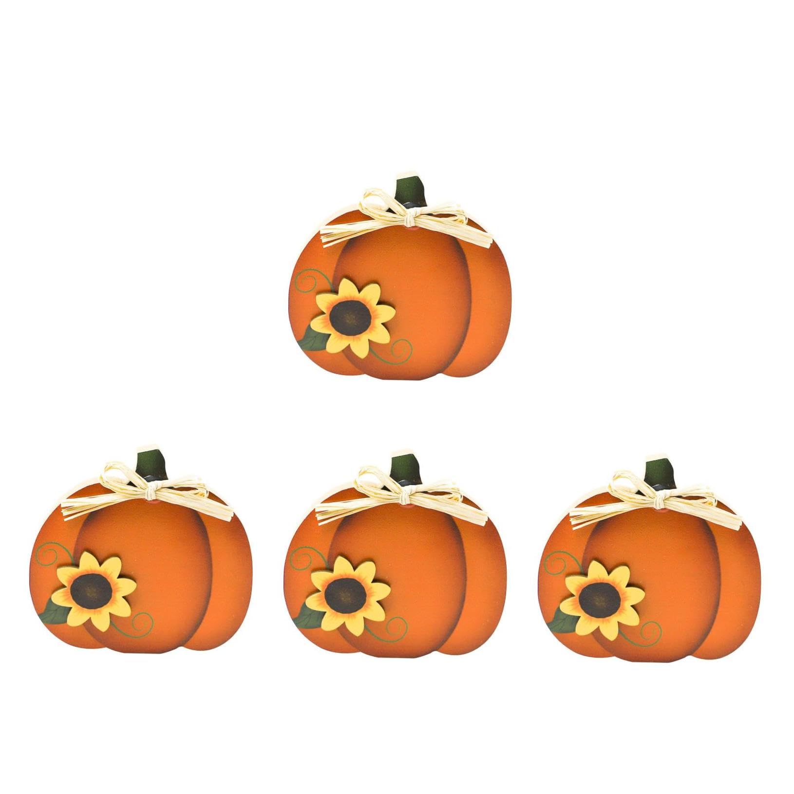 Calabaza de madera adorno elegante para mesa de fiesta y puerta de hogar