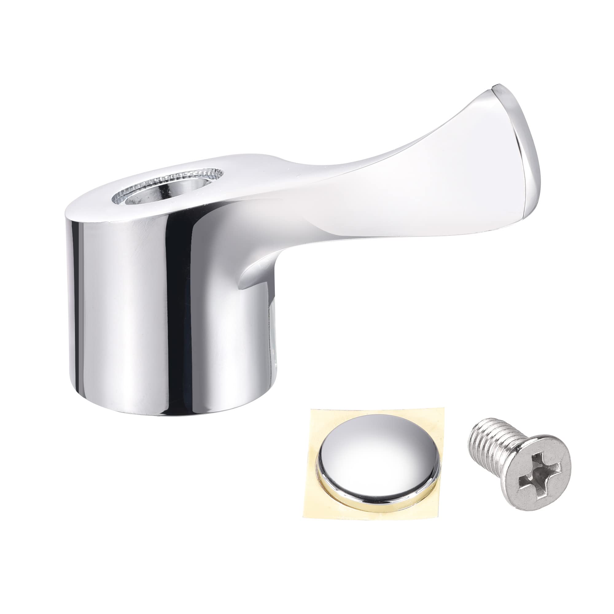 sourcing map Maniglia a leva per rubinetto, in lega, ricambio per 8,2 mm di diametro con nucleo valvola a 20 denti, 72 x 50 x 29 mm
