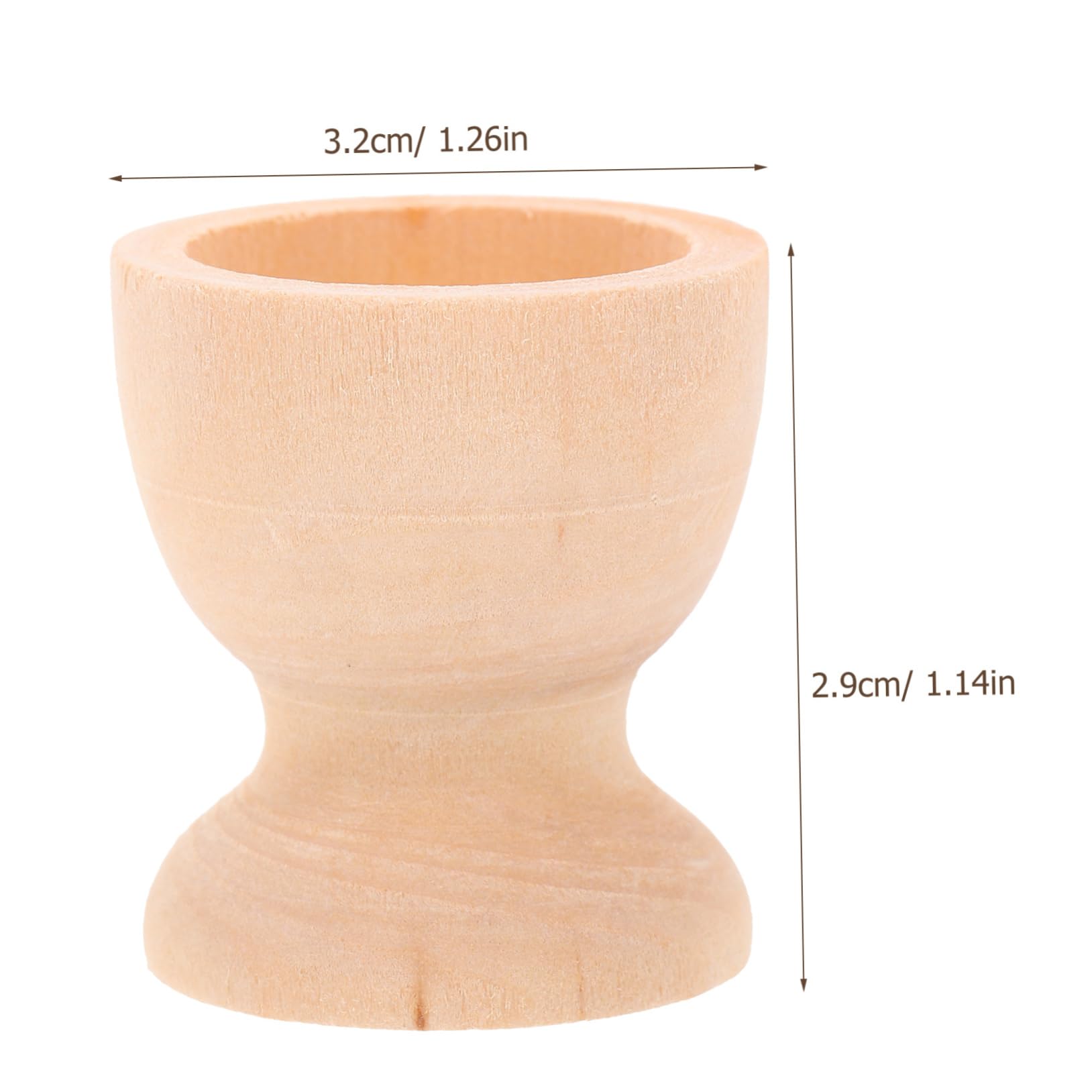 KONTONTY 16pcs Easter Decorated Eggs Cup Holder Egg Holder DIY Painting Toy DIY Egg Cup Easter Egg Pedestal Easter Party Supplies Easter Egg Cup Adornment DIY Supply Holder for Egg Wood