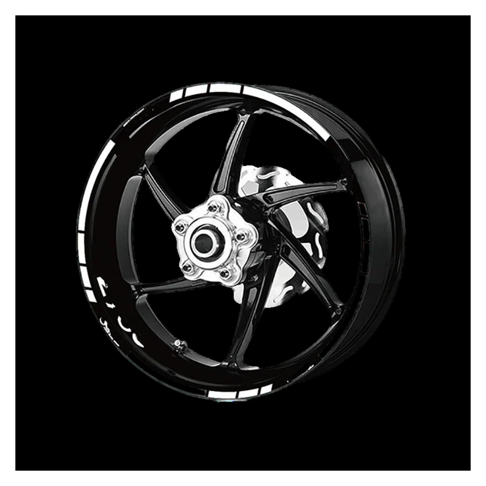 Rad Aufkleber Aufkleber Für Z750 Für Z750R Für Z750S Motorrad Vorne Hinten Felge Streifen Reflektierende Aufkleber(White Z750)