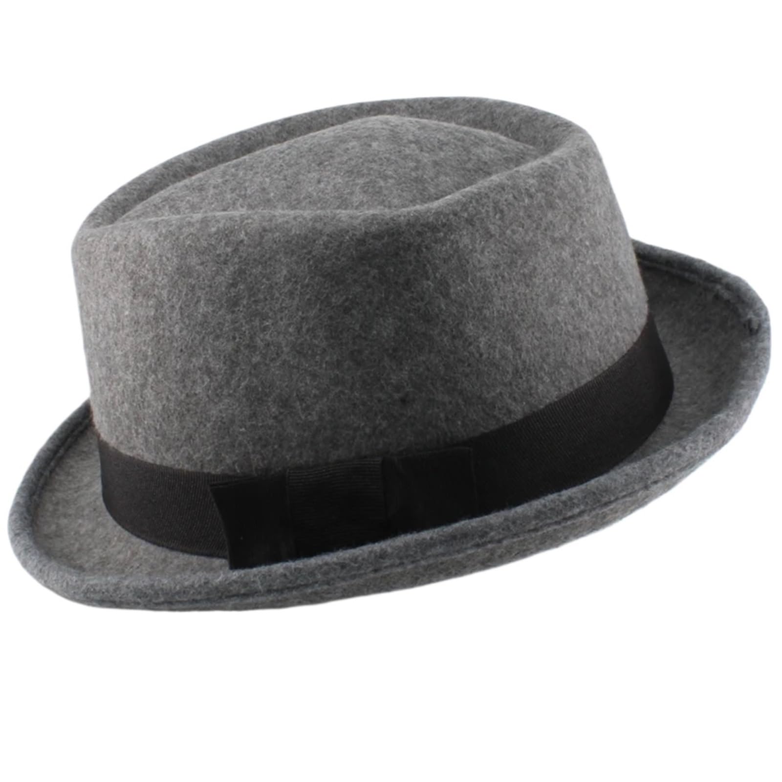 Chapeau tarte au porc et casquettes trilby gris chiné pour fête et jazz