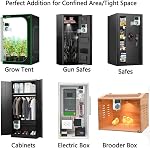 Grow Tent Dehumidifier, Smart Temp and Humidity Controller with External Heating or Cooling Interface, Auto Dehumidification Kit for Safes/Cabinets/Electric Box/Closets, AC/DC 85-265V, Auto Shut Off