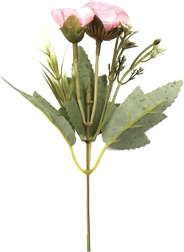 Miniatura 7 de aufuwa Mini peonías artificiales de seda falsas, ramo de flores de peonías de seda, centros de mesa para mesas, hogar, oficina, boda, decoración de