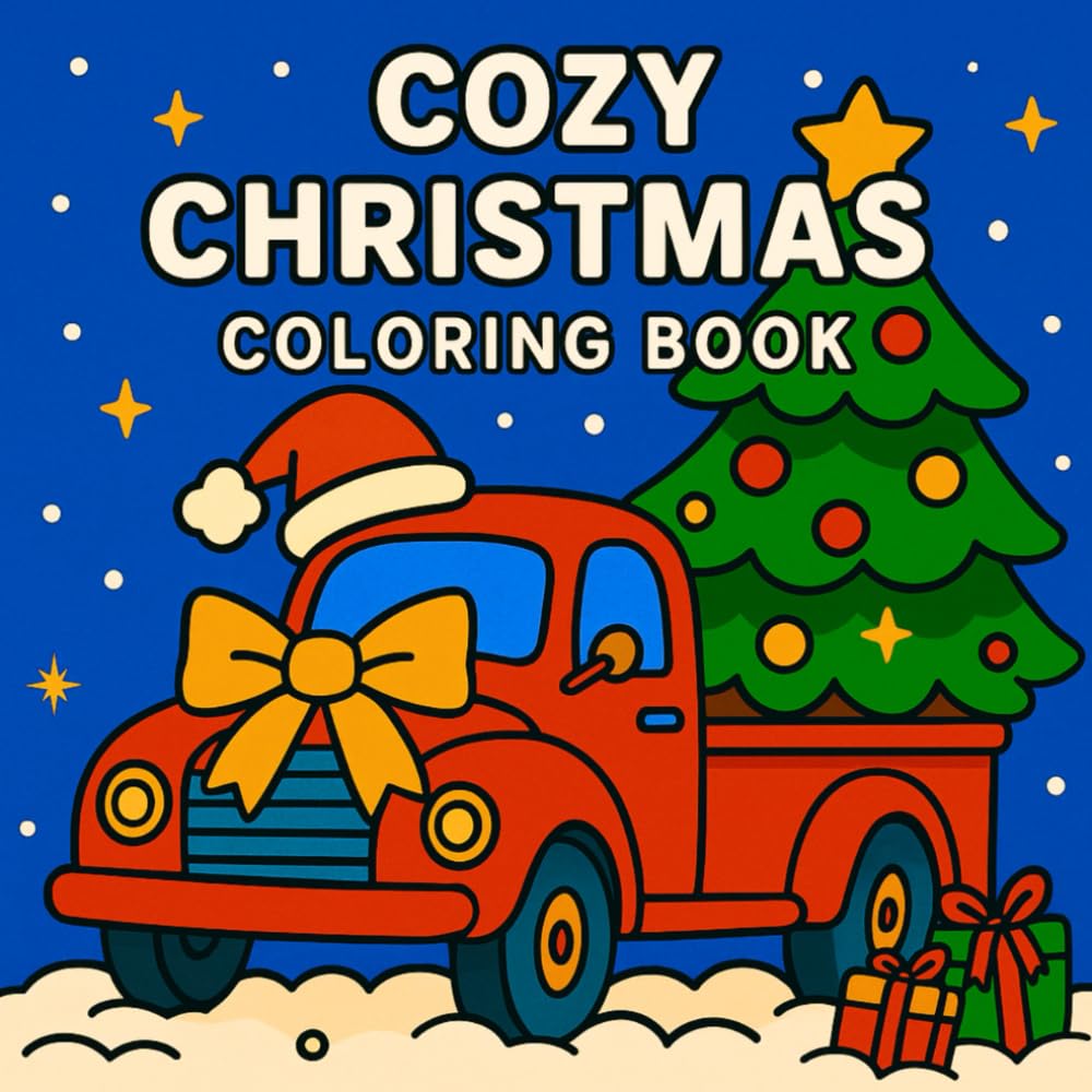 Cozy Christmas Coloring Book: 40 Relaxing Coloring Pages featuring Cute Festive Holiday Winter Scenes for Teens and Adults (Seasonal Coloring Books)