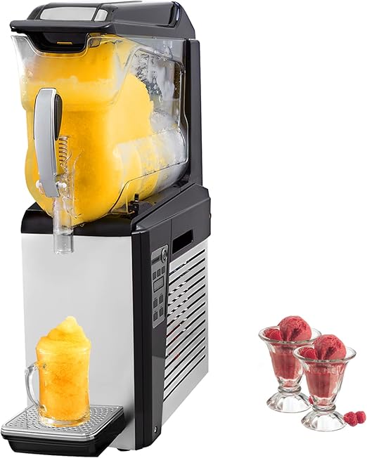 VEVOR Frozen Drink Machine, 10L Single Bowl Commercial Slushy Machine, 600W Slush Drink Maker, Perfect for Restaurants Cafes Bars