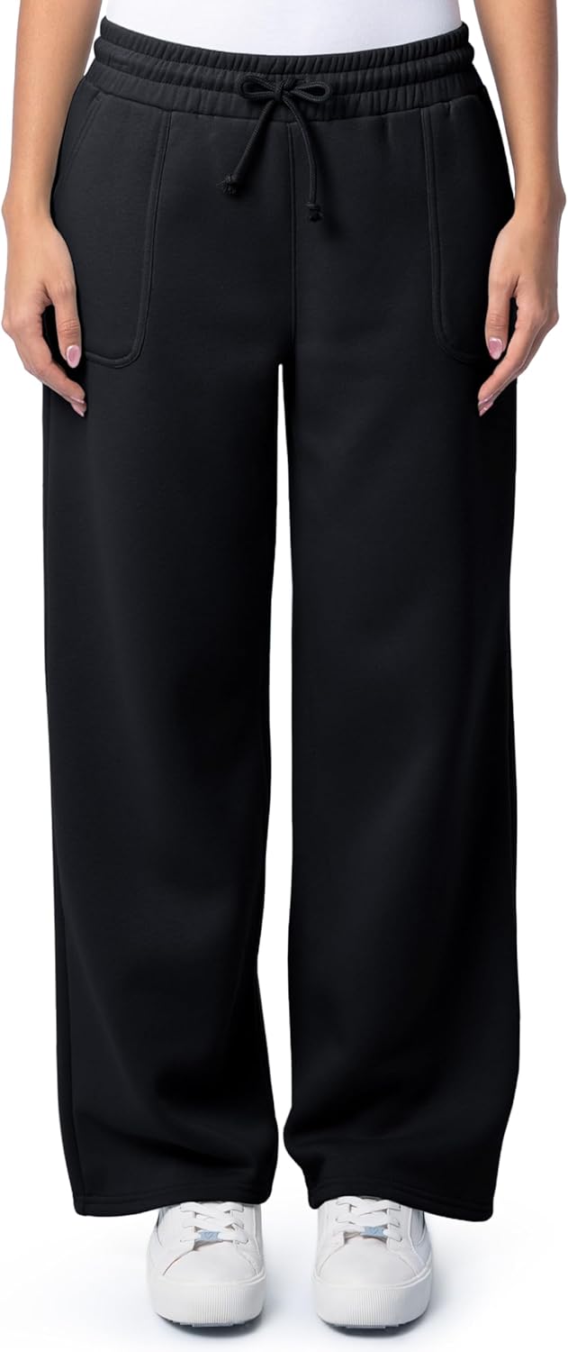 Fruit of the Loom Women's Wide-Leg Fleece Sweatpants