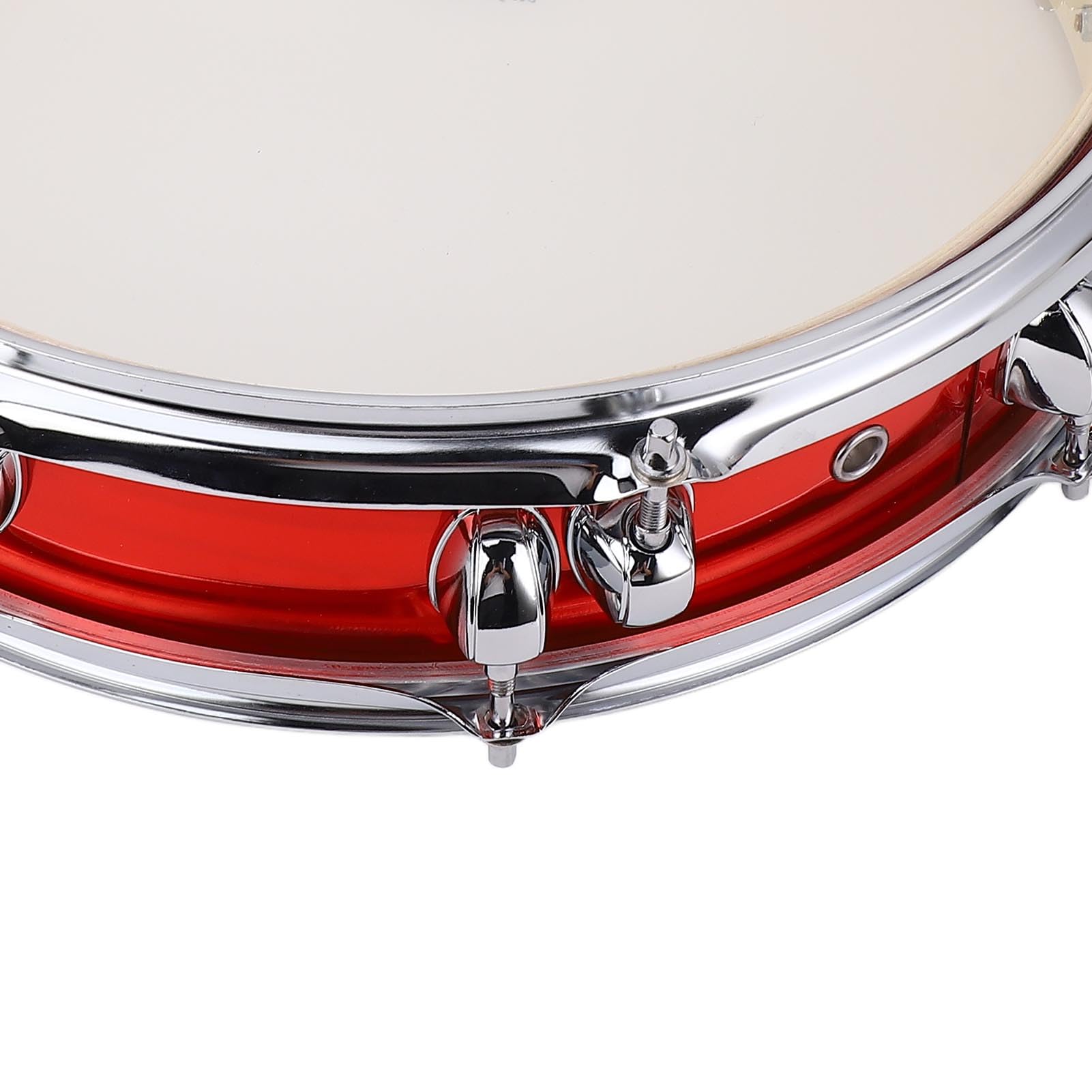 Generic Rullante da 14 Pollici, Leggero e Resistente con Bacchette, Perfetto per Studenti Principianti e Sessioni di Pratica Nella Musica Pop (rosso)