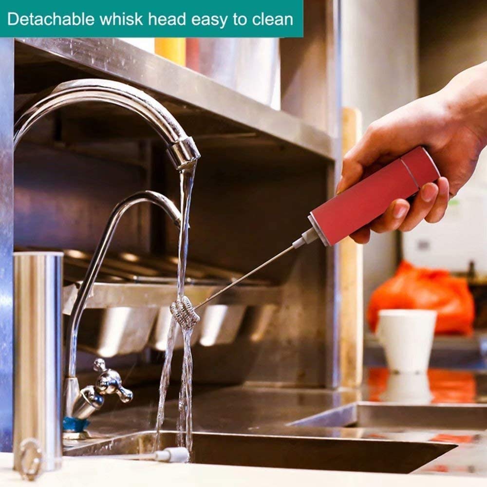 Leche Frother Handheld Electric Matcha Batido, Leche de Mano Frother Agitro Eléctrico y Mini Blender Mini Blender, Mano Frother Bebida Mezclador, Máquina Latche Favorador (Color : E)