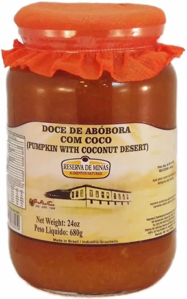 Pumpkin w/ Coconut Dessert - Doce de Abóbora c/ Coco - Reseva de Minas - 24oz. (680g)