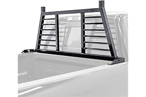 Elevate Outdoor HL-HA-Rack Half-Louvered Steel Headache Rack for Added Protection with No-Drill Install