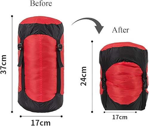 Miniatura 3 de Yundxi 2 sacos de compresión de 8L18L25L35L, saco de dormir ligero, saco de compresión para camping, senderismo, viajes de mochilero