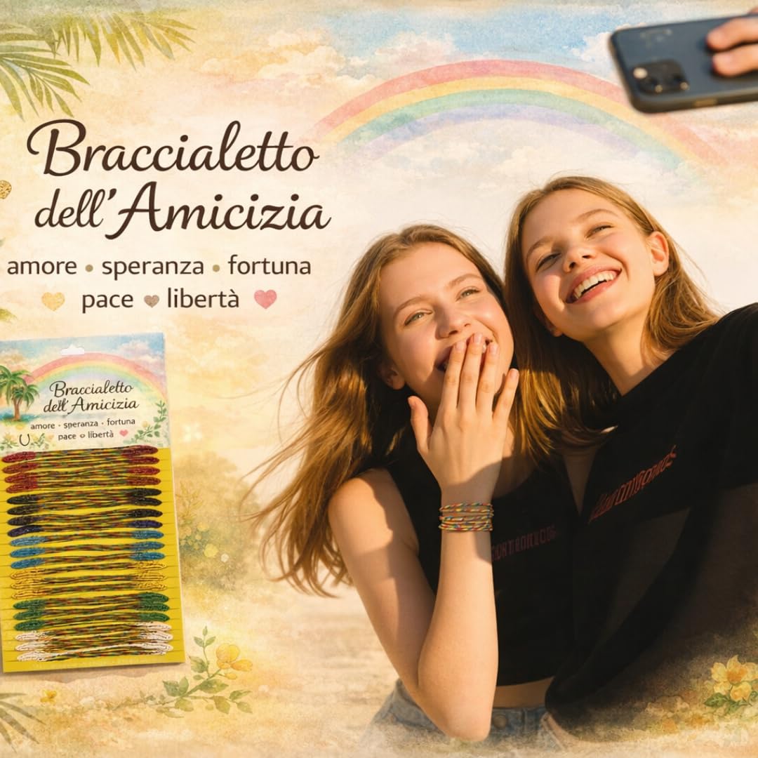 Pulseras Brasileñas de la Amistad Juego de 100 Piezas Multicolor Entrelazadas Amuleto de Buena Suerte