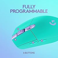 Vista 6 de Logitech G 305 Lightspeed Ratón inalámbrico para juegos, sensor Hero 12K, 12.000 DPI, ligero, 6 botones programables, 250 horas de duración