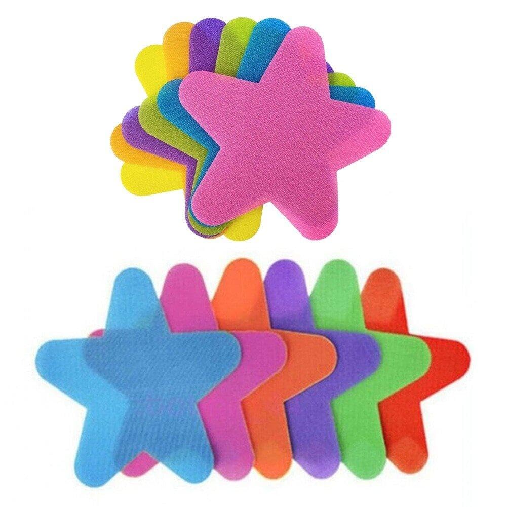 Casiler Stars 72Pcs Carpet Spot Markers, Floor Spots Marker Colorful Sitting Sticker For Classroom Game Sport Teach Tool