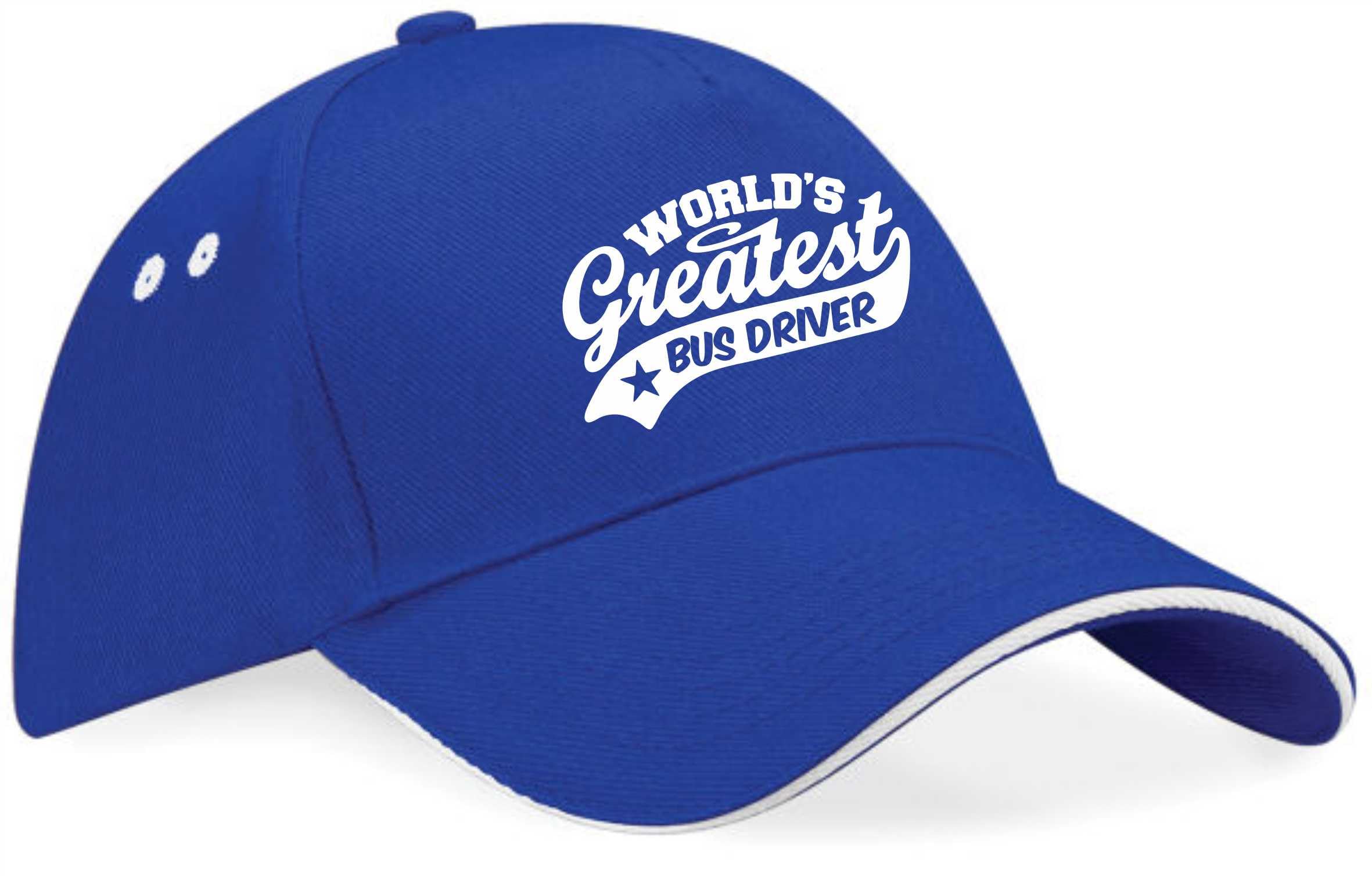 Print4U Baseball Cap Greatest Bus Driver Birthday Gift for Him Gift for Her Blue