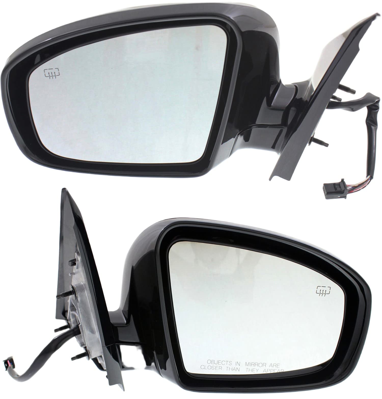 Garage-Pro Driver & Passenger Side Power Heated Mirrors for Nissan Pathfinder 2013-2018 With Memory Paintable Without Around View Monitor, without 360