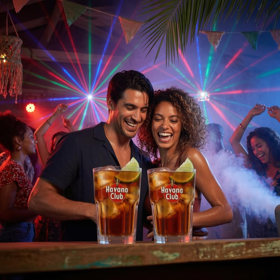 Lot de 6 verres à rhum Havana Club exclusifs pour long drink, bar, cocktail, fête