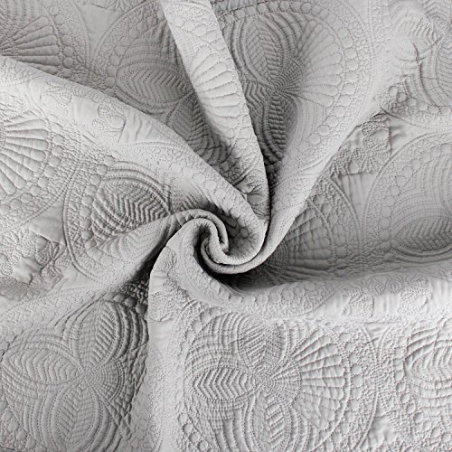 Toddlers And Baby Quilt Lightweight Blanket Embossed Cotton Quilt Four Seasons Scalloped 36"" X 46"" Newborn Baby Boy /Girl Gift (Gray) #TOP5