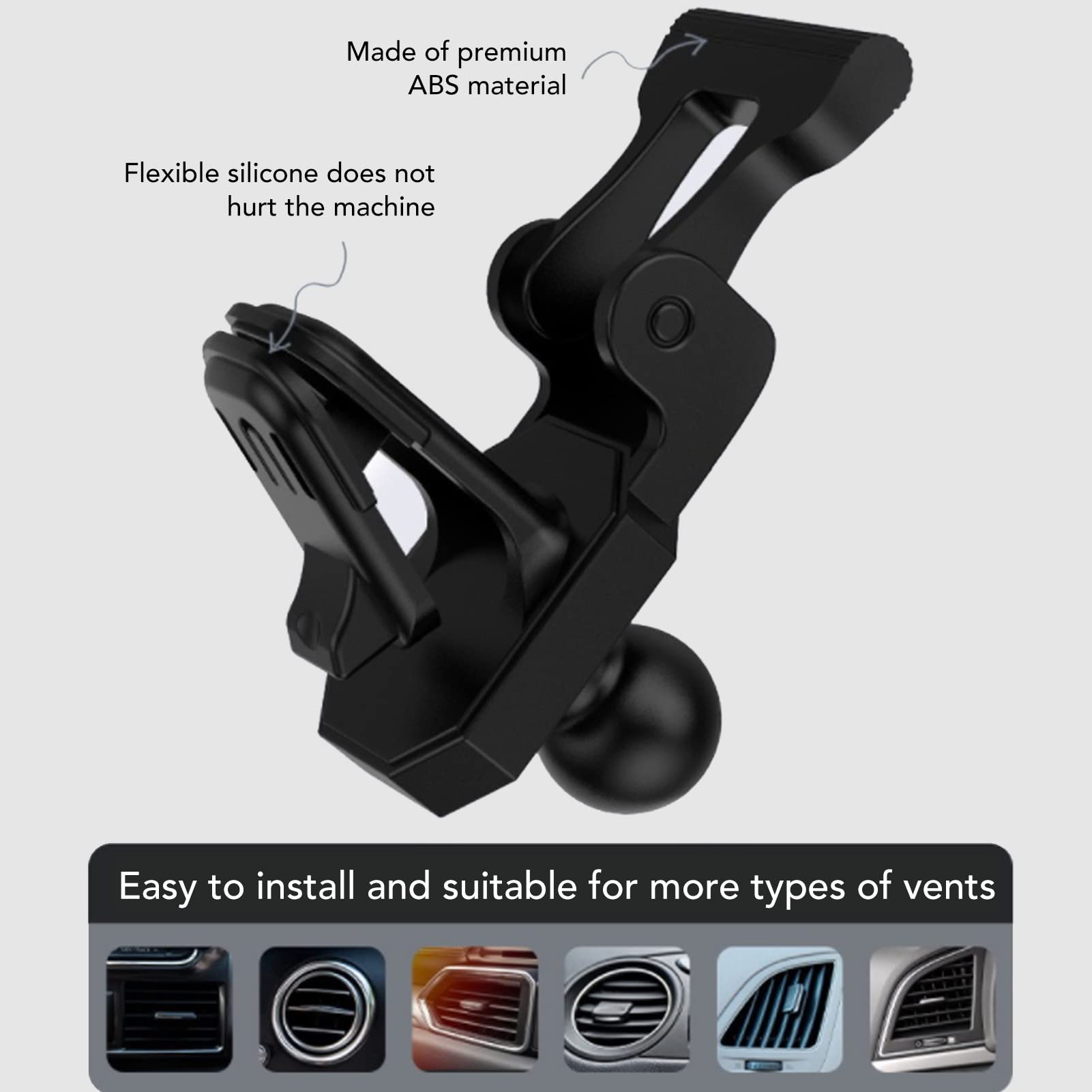Garsent Caricatore Wireless per Auto, Supporto per Telefono con Morsetto a Ricarica Rapida da 15 W per Supporto per Presa D'aria per Auto, per Telefono Caricabatterie Wireless