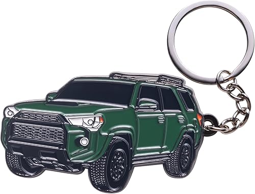Bonilaan 4Runner - Accesorios para llavero con 4 corredores, modificaciones de 3 4 y 5 generación para accesorios de automóvil Toyota TRD (verde