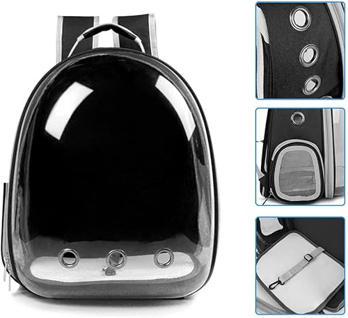Miniatura 4 de Beikott - Mochila para llevar a tu mascota gato perro conejo etc aprobada por aerolíneas con cápsula transparente y ventilación adecuada para viajes