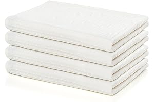 Premium White Kitchen Towels: 100% Turkish Cotton