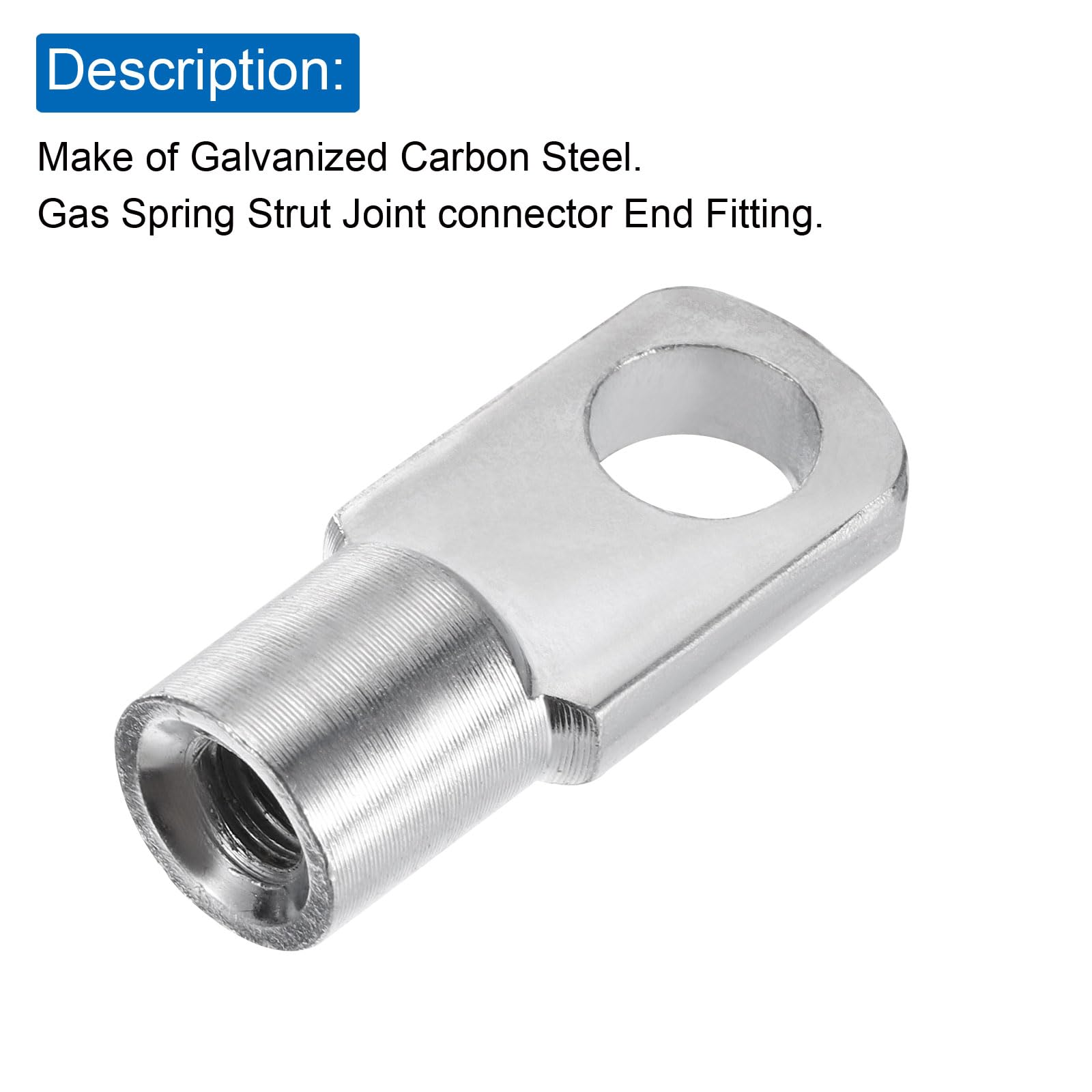 Spring Steel 3 Pcs Gas Spring End Fittings – M8 Female Thread, 8mm Hole ...