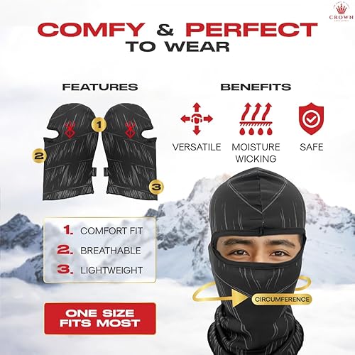 Miniatura 3 de Anime Ski Mask with Design - Balaclava Summer Skii and Winter Masks for Men Women, Face Cover Windproof UV Protection