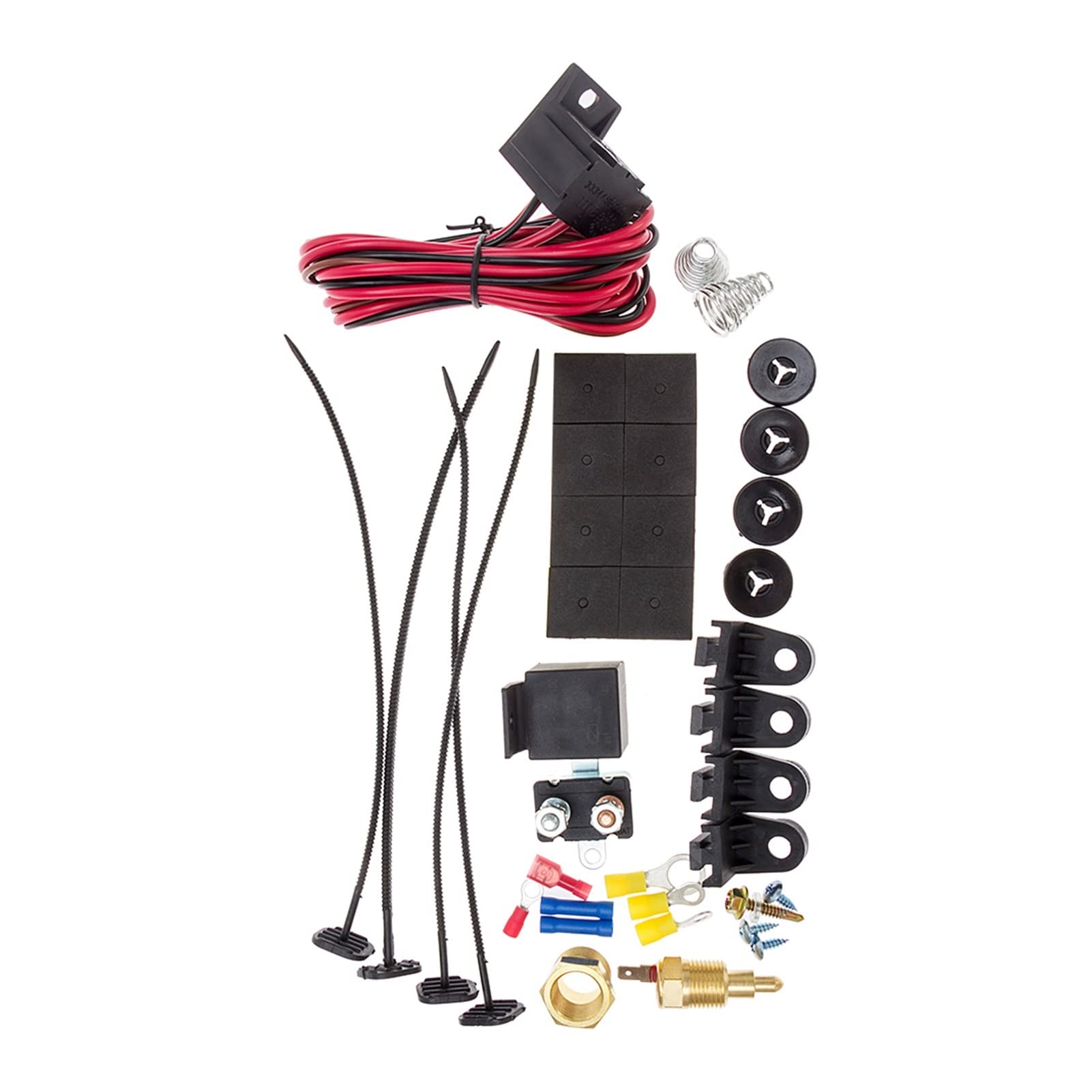 Ventilador de enfriamiento radiador eléctrico de 16 "Pulgadas Alta Cfm Kit de Interruptor de relé de termostato 12V Ventiladores y Kits