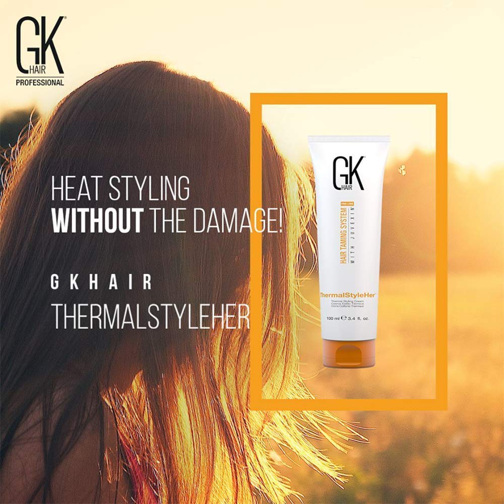 GK HAIR Global Keratin ThermalStyleHer - 100ml/3.4oz - CurlsDefineHer (100 ml/ 3.4 fl. oz)