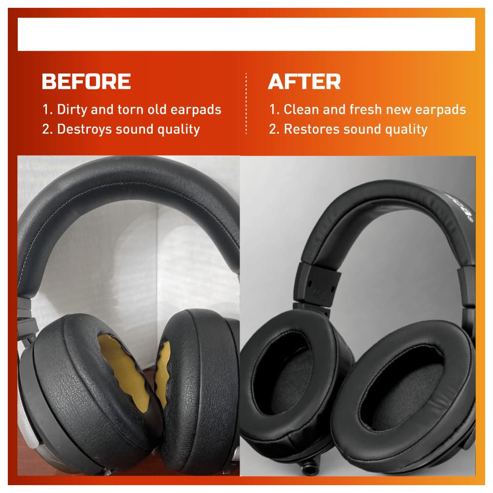 Crysendo Protein Leather Ear Pads - Zeb-Thunder -6