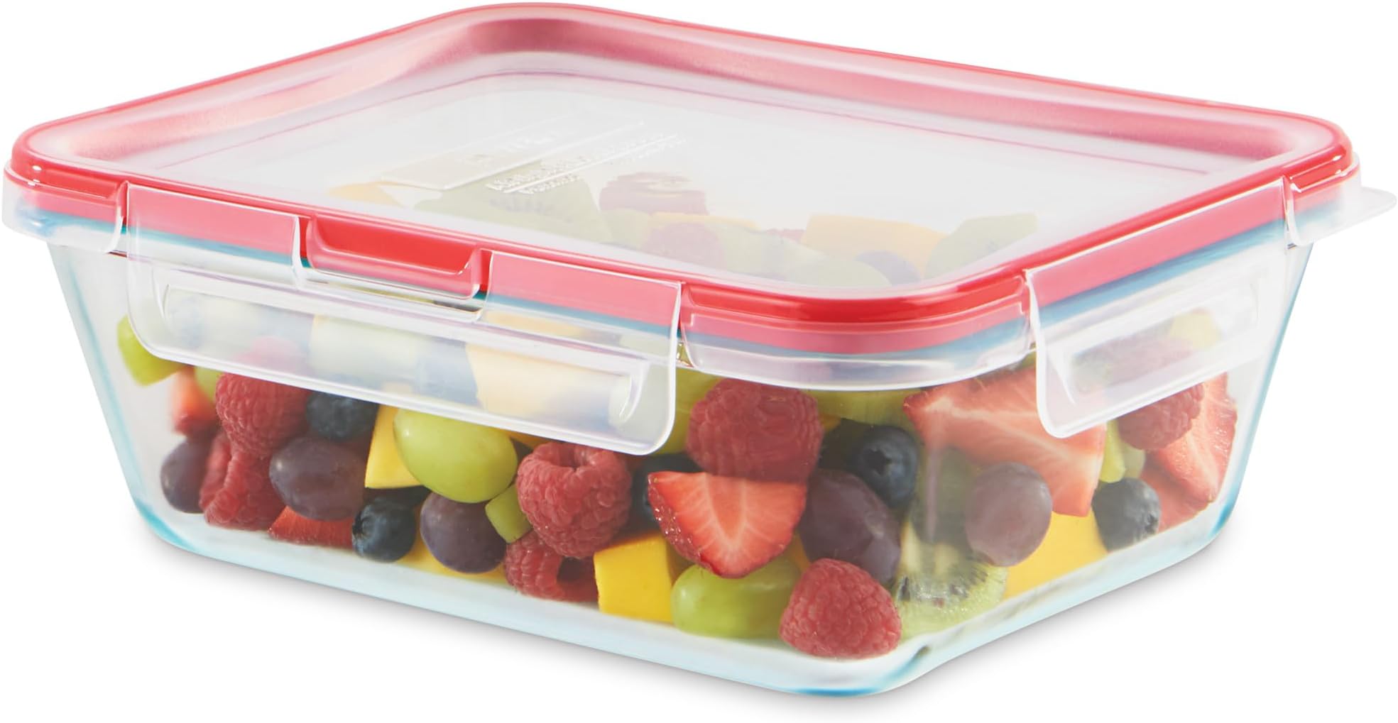 Freshlock Glass Food Storage Container, Airtight & Leakproof Plastic Locking Lids, Freezer Dishwasher Microwave Safe, 8 Cup