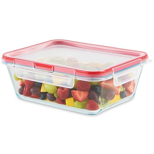 Freshlock Glass Food Storage Container, Airtight & Leakproof Plastic Locking